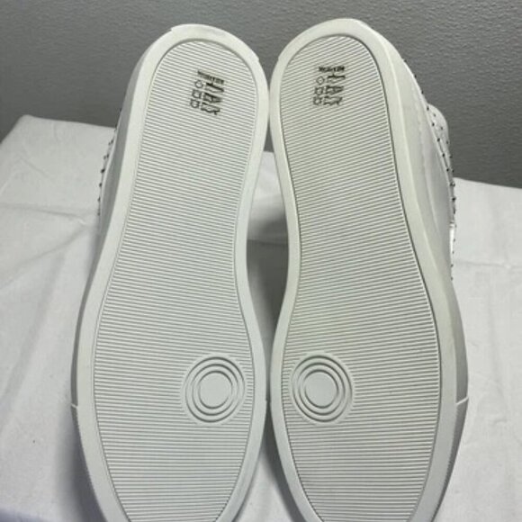 NEW ZADIG & VOLTAIRE Accessories Mid Top White leather Flash Lace Up Mens Sz 10 - Picture 2 of 6